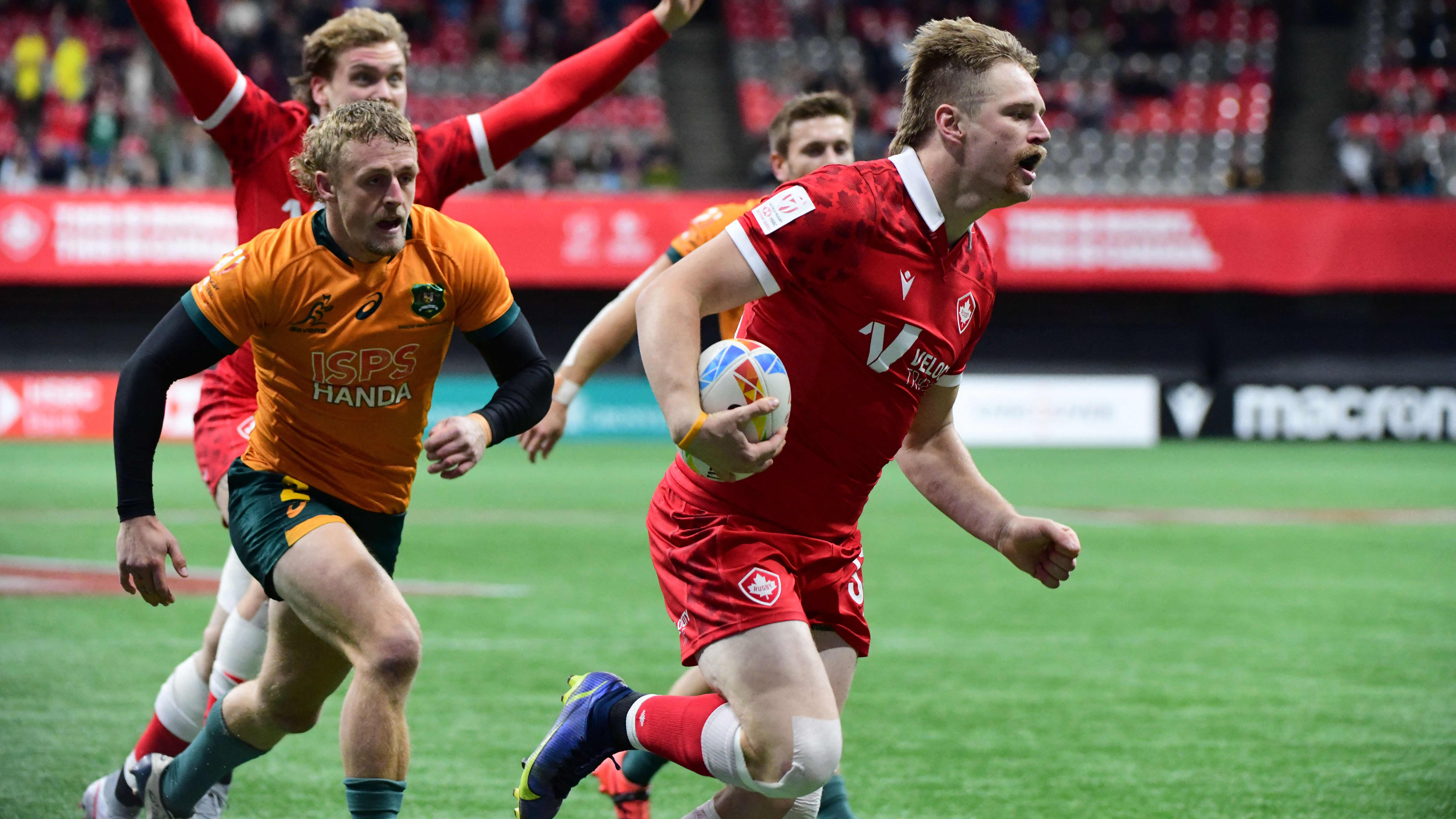 Canada's men's rugby 7s team bounces back with upset win over Australia 