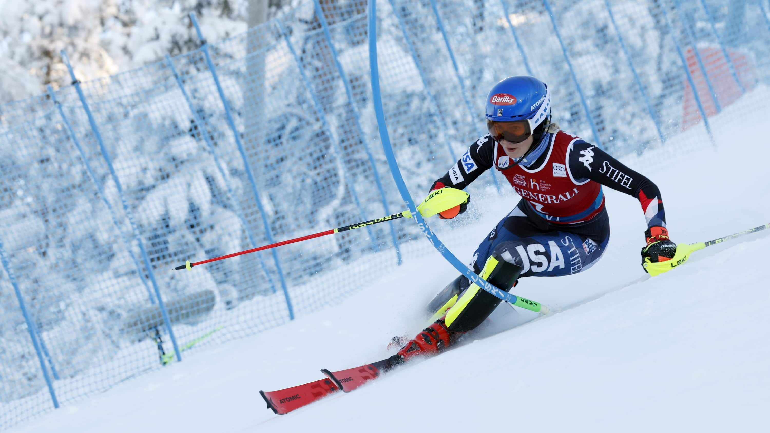 Mikaela Shiffrin earns first World Cup win of season in women's slalom ...