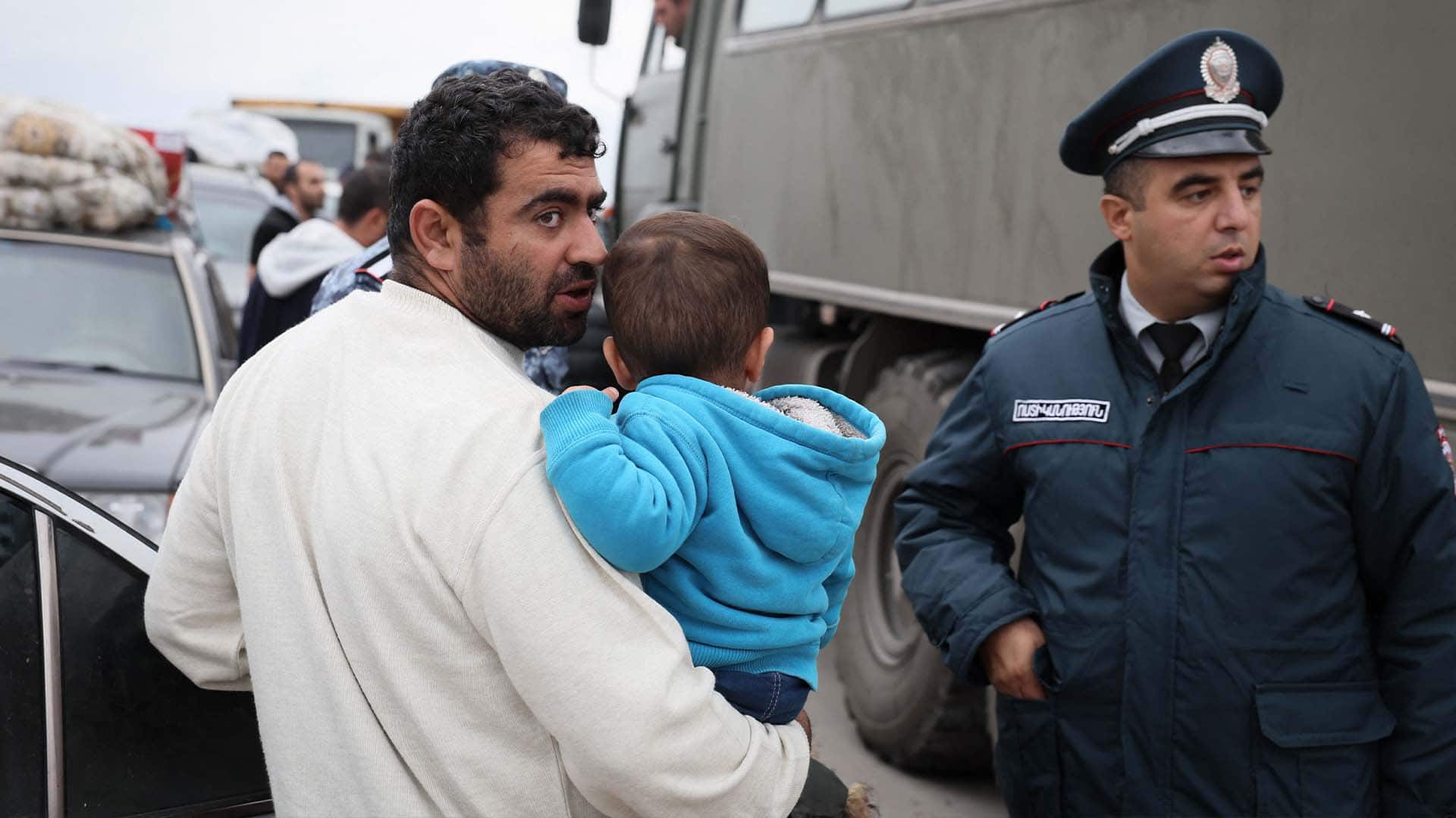 First refugees from Nagorno-Karabakh arrive in Armenia following  Azerbaijan's military offensive