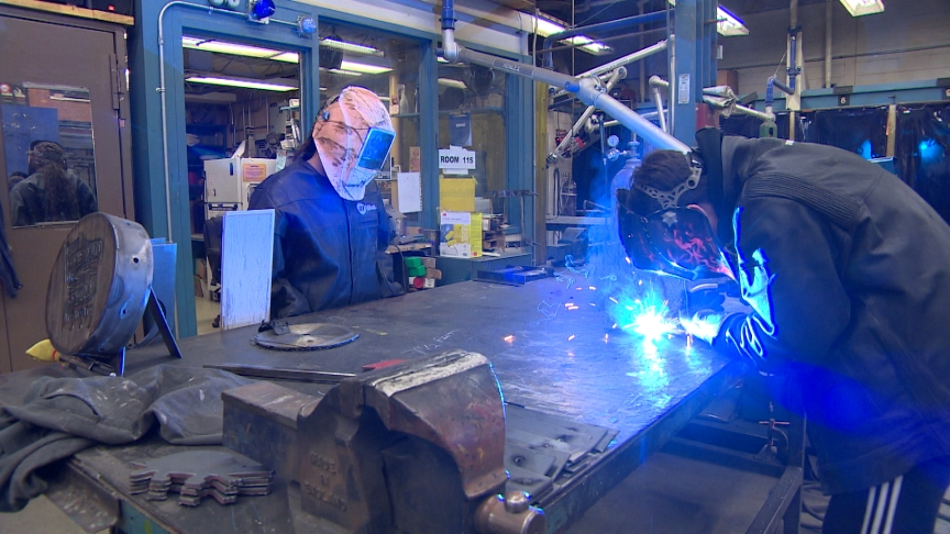 These students spent 300 hours welding metal into a red dress sculpture ...