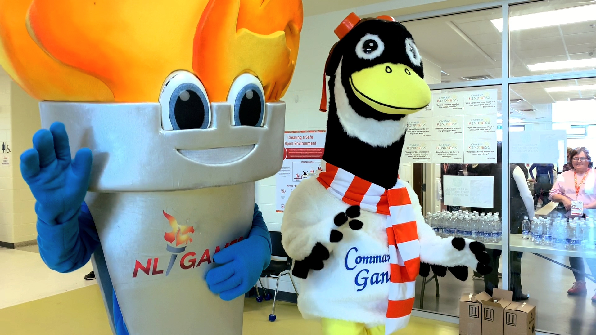 Meet the selfie stars of the N.L. Winter Games: Commander Gander and Blaze; Meet the selfie stars of the N\.L\. Winter Games: Commander Gander and Blaze the Torch