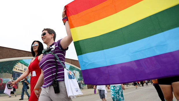 Thousands Take Part In The 1st Pride Parade In Steinbach, Man. 