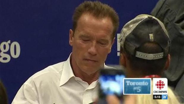 Schwarzenegger brings 'Total Recall' to Toronto | CBC News