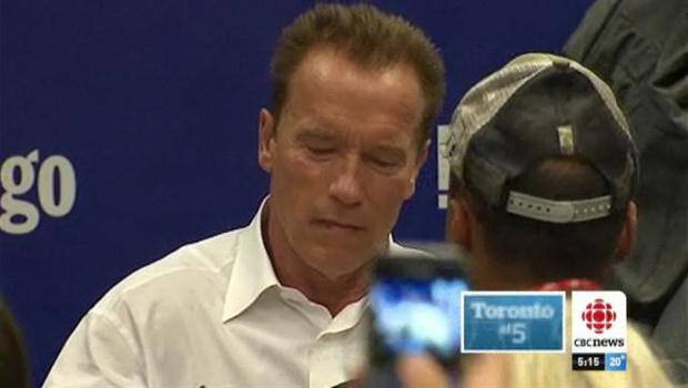 Schwarzenegger brings 'Total Recall' to Toronto | CBC News