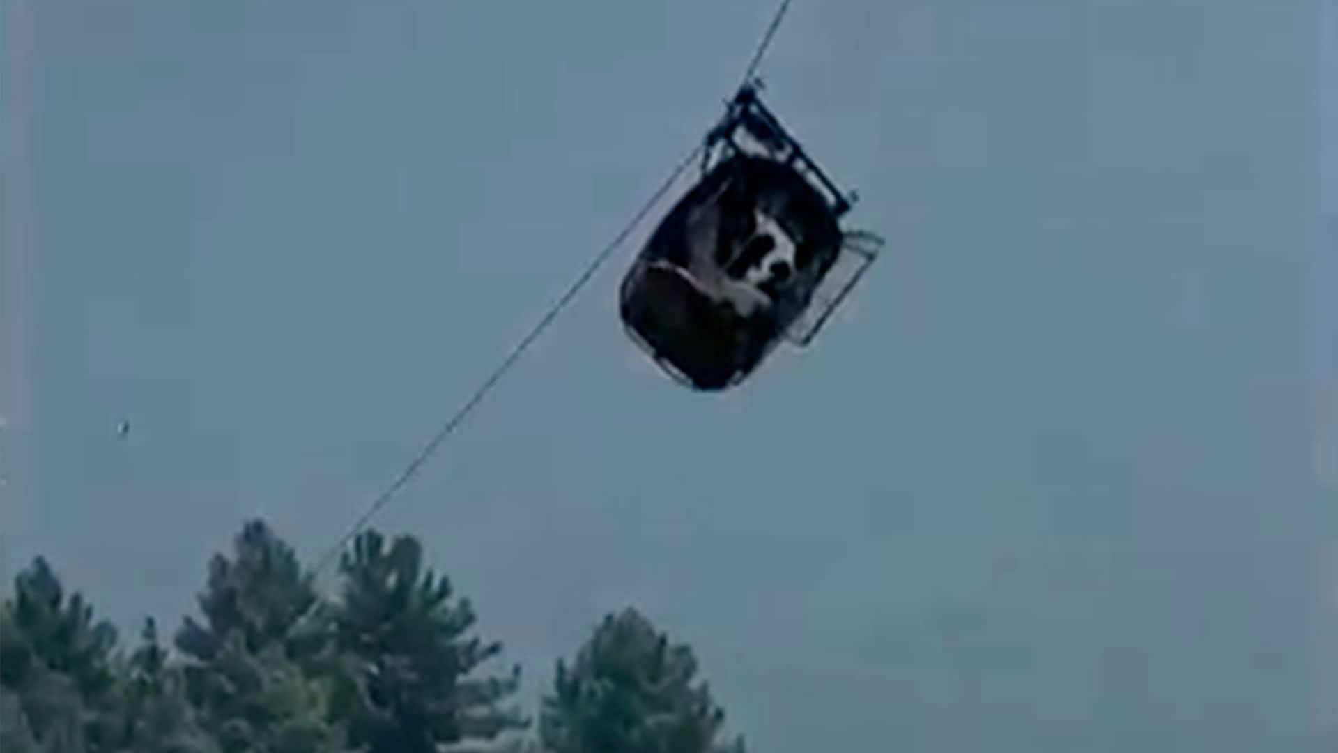 Rescuers Save All 8 People Trapped In Cable Car Dangling Above Remote ...