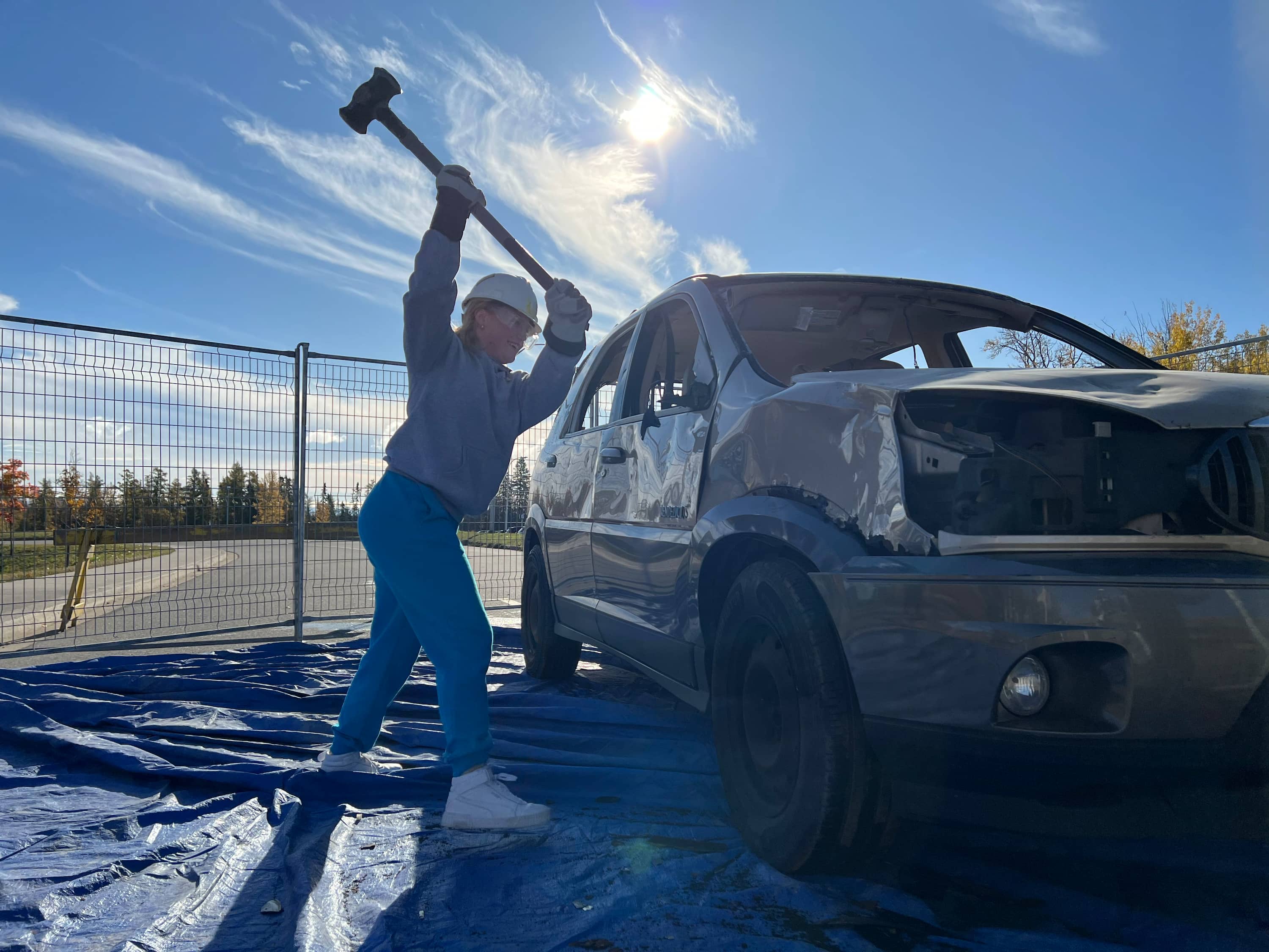 Car smash a smash hit with stressed-out students