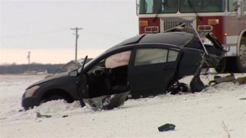 Car ripped apart in Winnipeg crash | CBC News