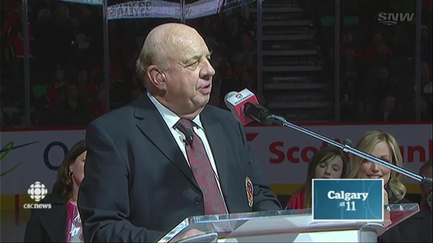 Peter Maher, longtime voice of the Calgary Flames, gets team tribute ...