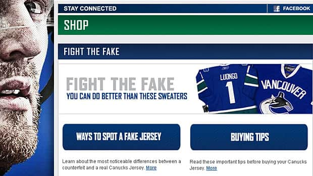 Knock off canucks hot sale jersey