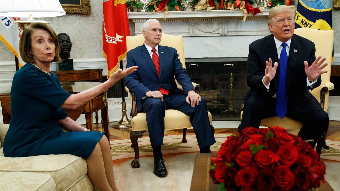 Oval Office meeting turns hectic amid border wall discussion | CBC.ca