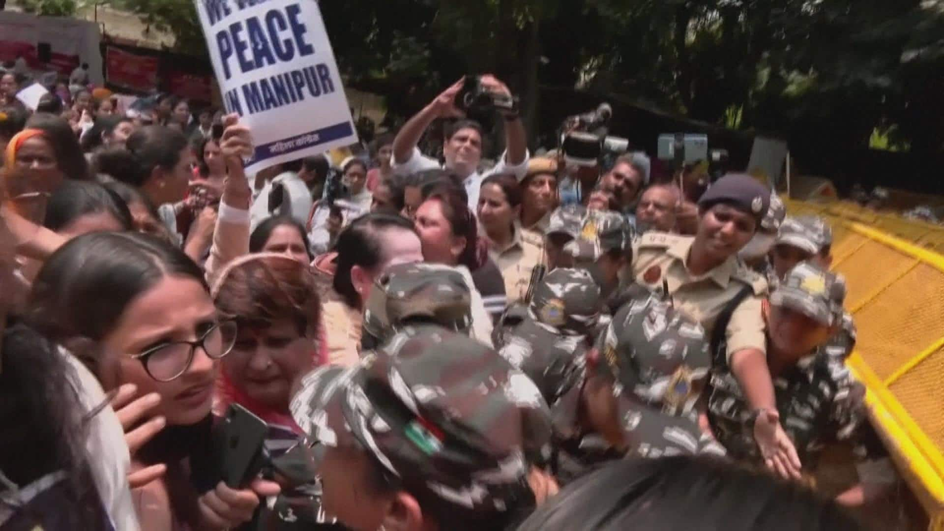 Protesters march in India to protest Manipur sexual assaults