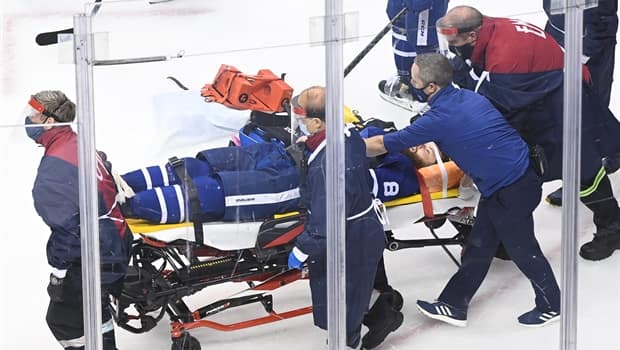 Coyotes star Clayton Keller taken off ice on stretcher