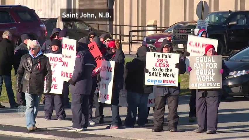 Canada Post Rotating Strike Moves To Saint John | CBC News