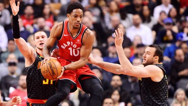 Raptors increase lead in East as DeRozan leads win over Hawks | CBC Sports