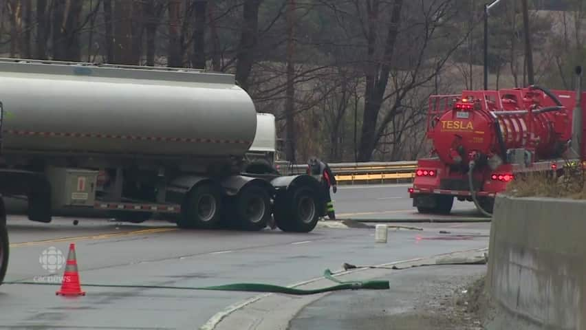 Tanker truck spills 23,000 litres of fuel near Caledon conservation