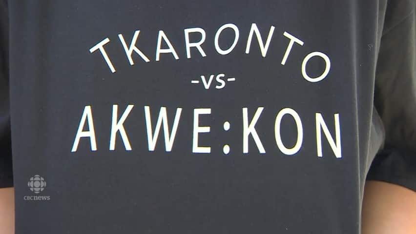 Toronto vs Everybody t-shirts translated into Mohawk