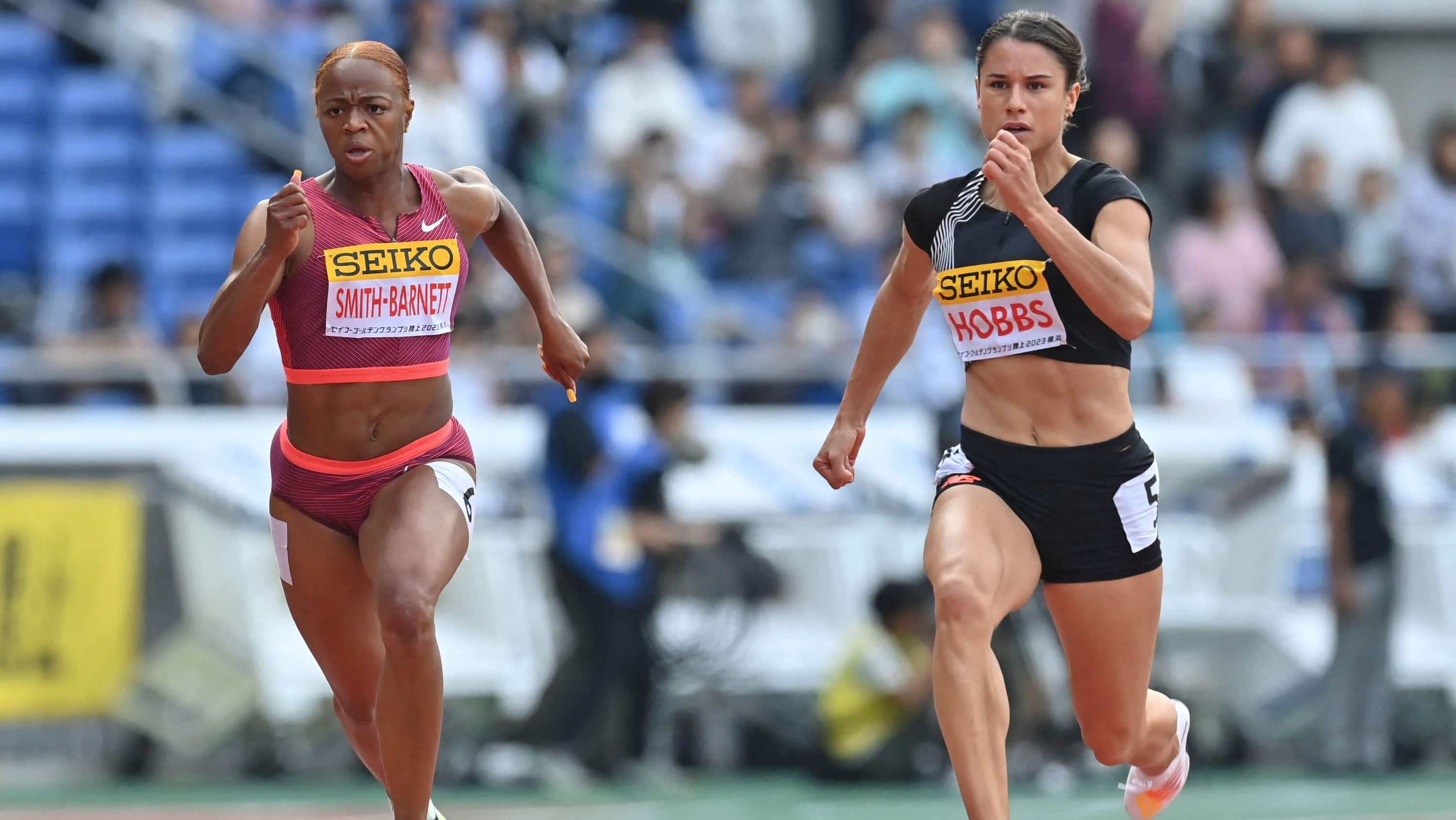 Zoe Hobbs edges American Smith-Barnett in women's 100m dash | CBC.ca