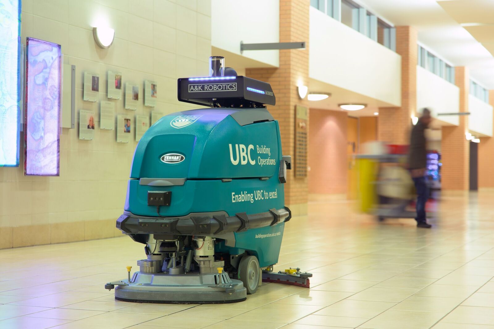 A&K Robotics floor cleaner now roaming UBC | CBC.ca