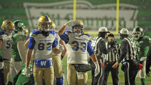 Harris leads Bombers to West final with win over Roughriders